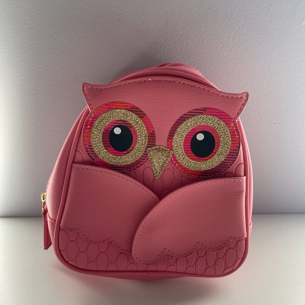 OWL BAG Hot Pink Expanding Wings Bath and Body Exclusive Retired Sparkly Eyes